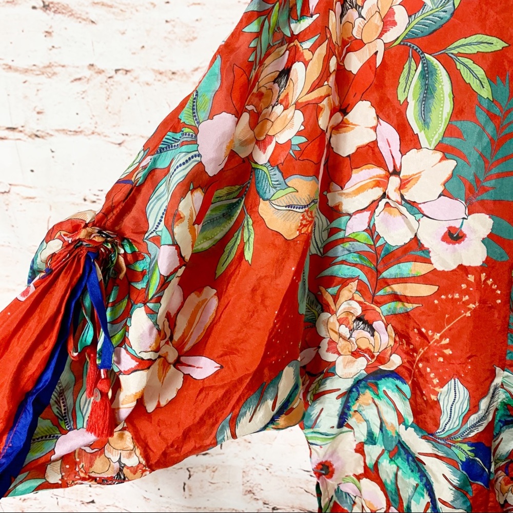 Johnny Was Evy Silk Floral Blouse - Picture 11 of 13